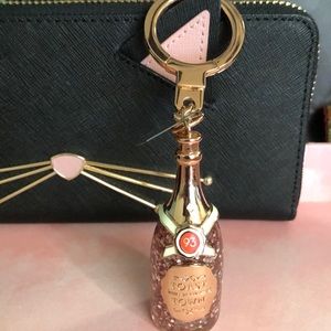 KATE SPADE CHAMPAGNE BOTTLE KEYCHAIN/FOB